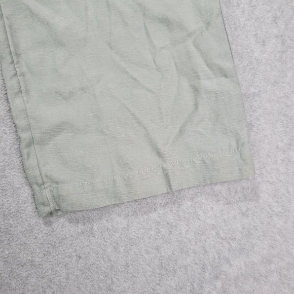 Soft Surroundings Jumpsuit Womens 12 Green Linen Kerry Coastal Resort Cruise - Picture 11 of 16